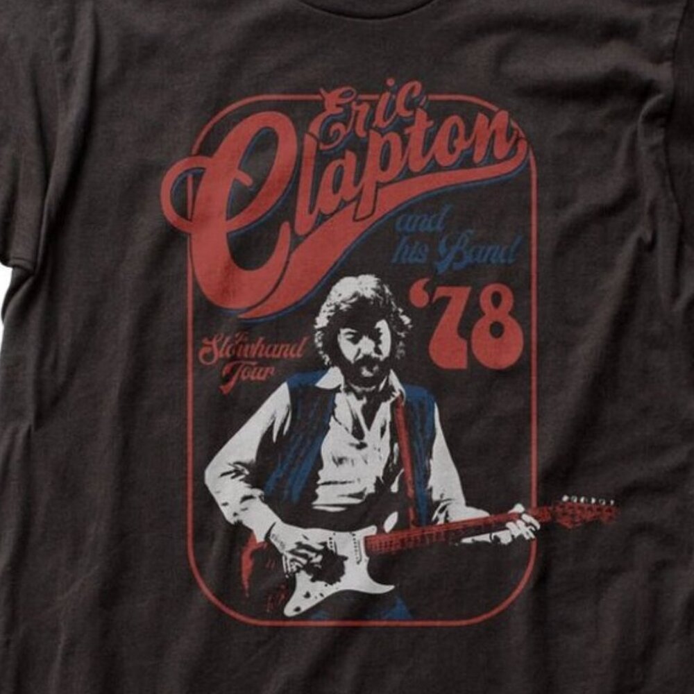 Eric Clapton Slowhand Tour Shirt – Vintage Rock and Roll Tee – Retro Classic 05 - Picture 2 of 5